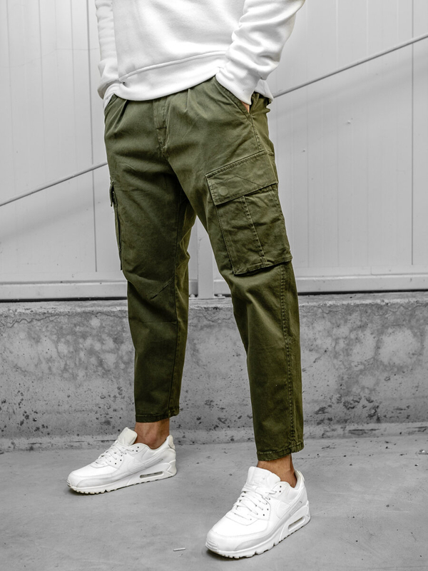 Homme Pantalon cargo Khaki Bolf 77323A