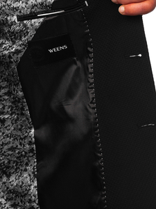 Homme Veste de costume élégante Noir Bolf 025