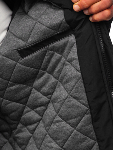 Parka d'hiver alaska pour homme noir Bolf WX032