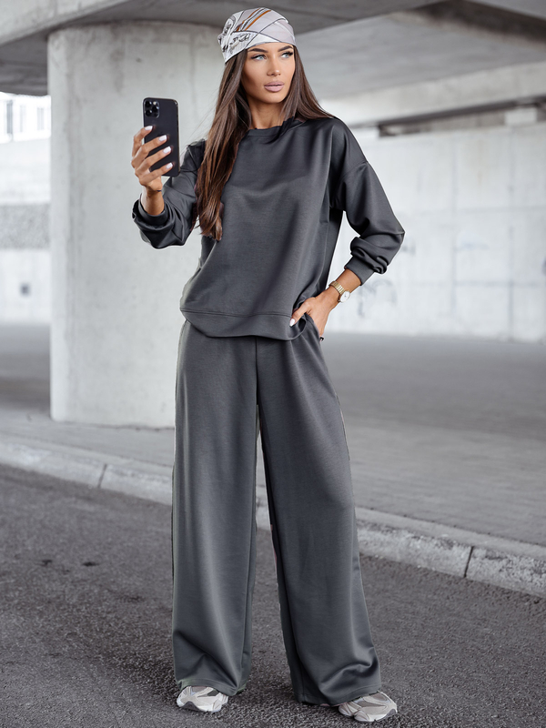 Survêtement deux pièces zippé femme Beurre Graphite Bolf 821111