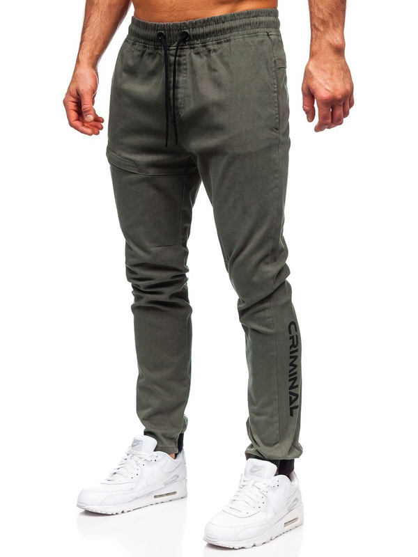Pantalon jogger pour homme vert Bolf B11119