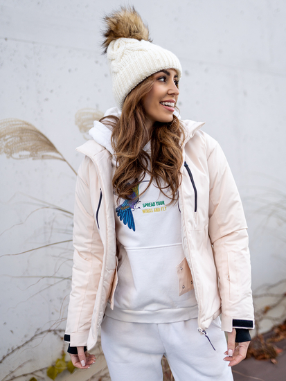 Blouson d'hiver de sport pour femme beige Bolf HH012