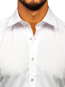 Chemise élégante blanche à manches longues pour homme Bolf 1703