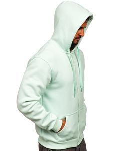 Sweat-shirt menthe clair zippé à capuche pour homme Bolf 2008