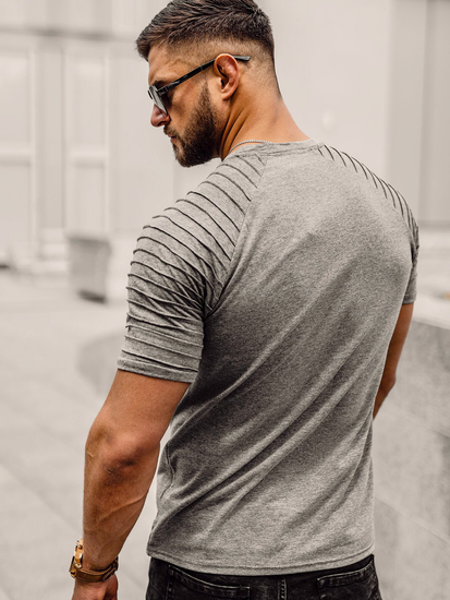 Tee-shirt uni pour homme graphite Bolf 8T88A