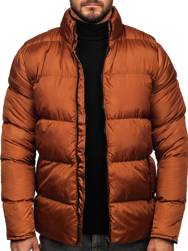 Blouson d'hiver matelassé pour homme marron Bolf 0025