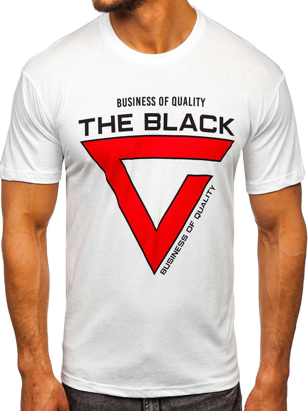 Homme T-shirt imprimé Blanc Bolf 10821