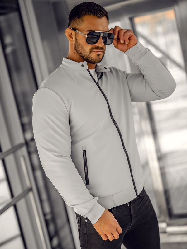 Homme Blouson de transition Gris Bolf EC955