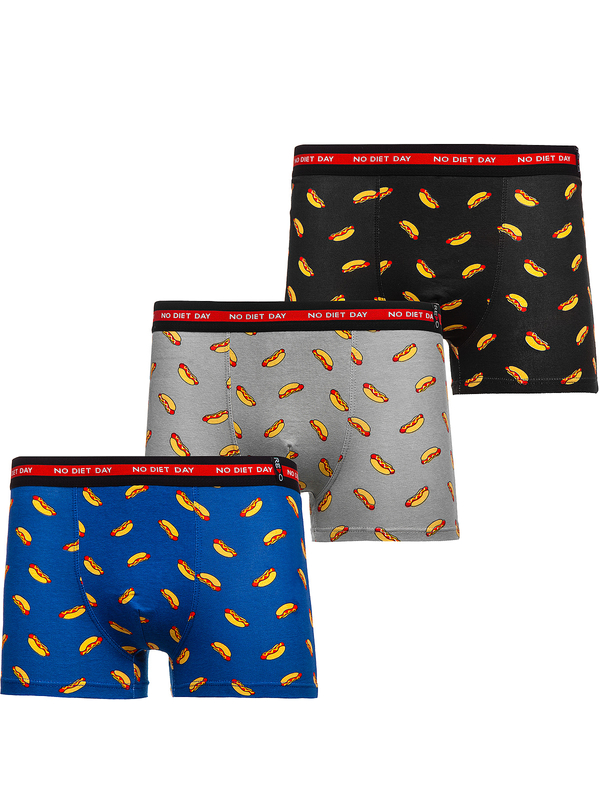 Boxer multicolore pour homme Bolf 1BE744-3P 3 PACK