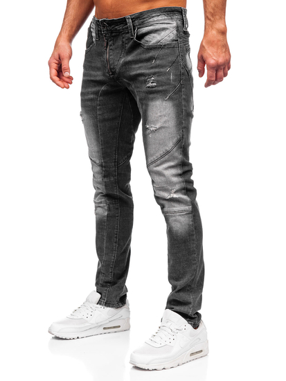 Homme Pantalon en jean slim fit Noir Bolf MP0045N