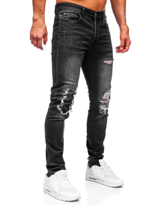 Homme Pantalon en jean slim fit Noir Bolf MP0085N
