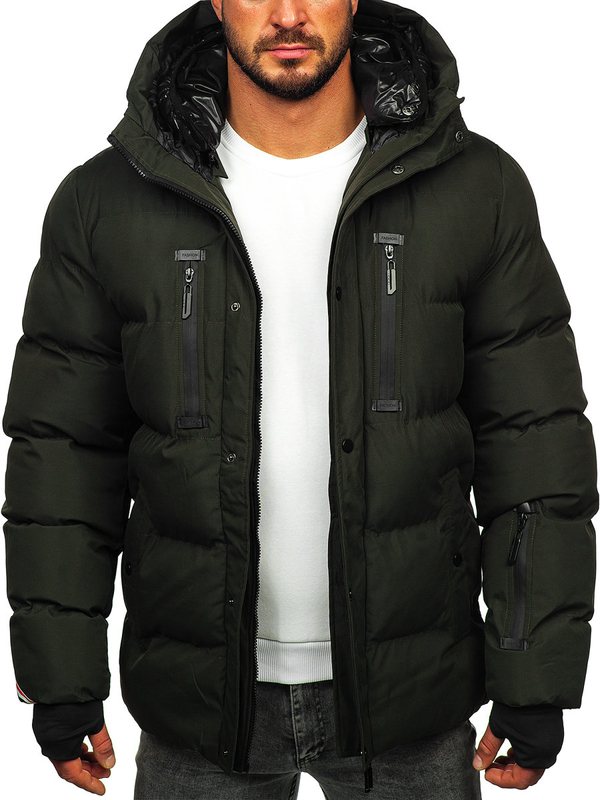 Blouson d'hiver matelassé pour homme kaki Bolf 5M771