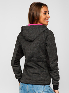 Sweat-shirt noir de transition femme noir Bolf KSW4002A1