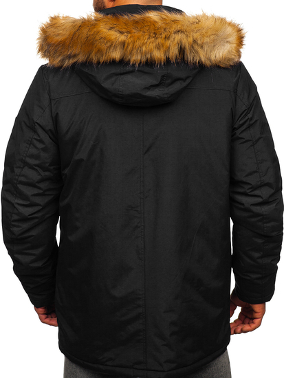 Parka d'hiver alaska pour homme noir Bolf WX032