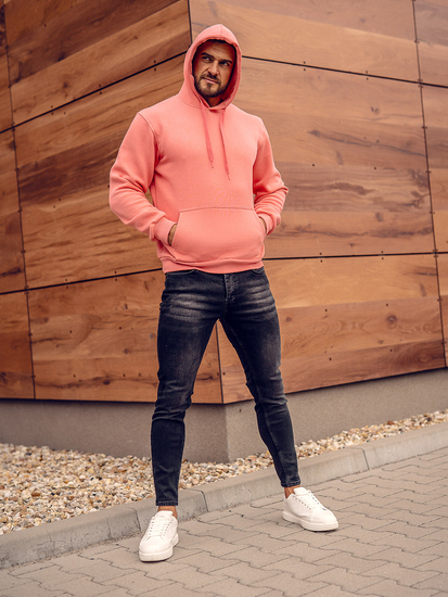 Sweat-shirt corail kangourou à capuche pour homme Bolf B1004