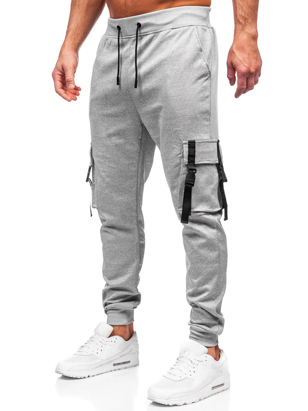 Pantalon de jogging cargo sportrif pour homme gris Bolf 8K1117