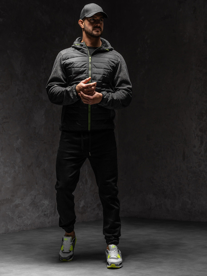 Homme Blouson de transition matelassé Noir Bolf KS2155A1