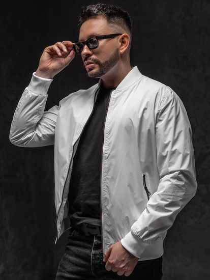 Homme Blouson bomber de transition Blanc Bolf 7116A1