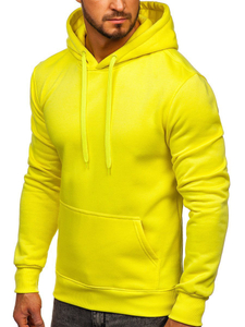 Sweat-shirt pour homme à capuche jaune-fluo kangourou Bolf 2009