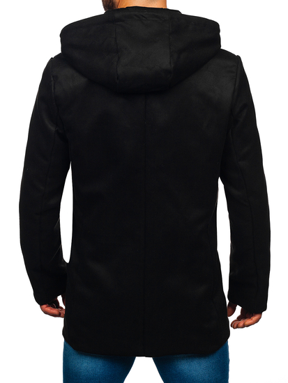 Homme Manteau d'hiver à capuche Noir Bolf 79B3A1-197