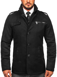 Manteau noir pour homme Bolf 8856
