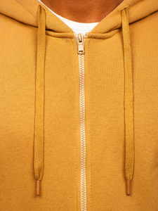 Sweat-shirt brun zippé à capuche pour homme Bolf 2008 