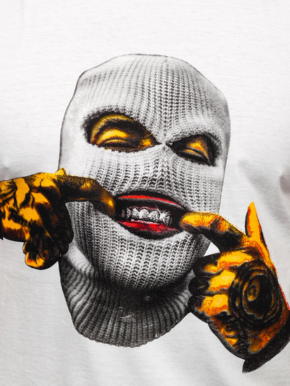 Tank top blanc avec imprimé Bolf 14811