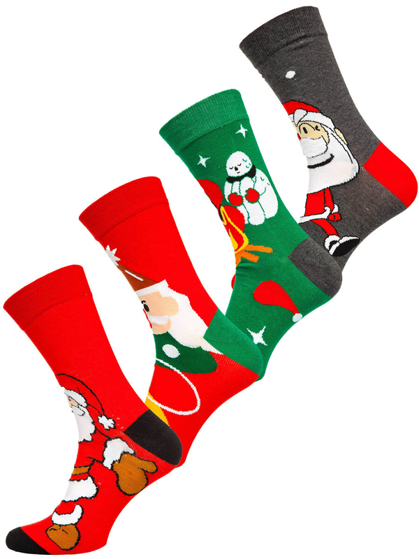 Homme Chaussettes de Noël Multicolore-1 Bolf M898-4P 4 PACK