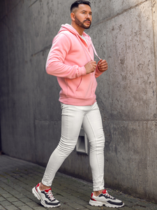 Sweat-shirt à capuche pour homme rose clair Bolf 2008A