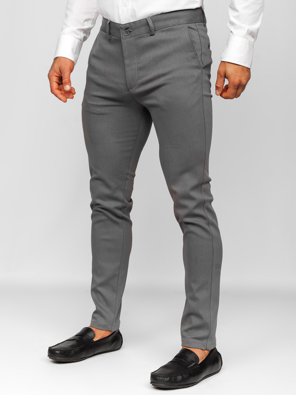 Pantalon chino pour homme gris Bolf 5000-3