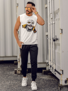 Homme Débardeur imprimé Blanc Bolf 14811A