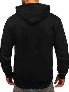 Homme Sweat-shirt imprimé à capuche Noir Bolf 147048