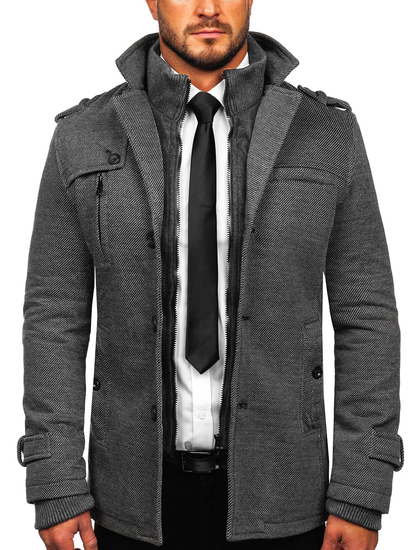 Manteau d'hiver pour homme gris Bolf 88802