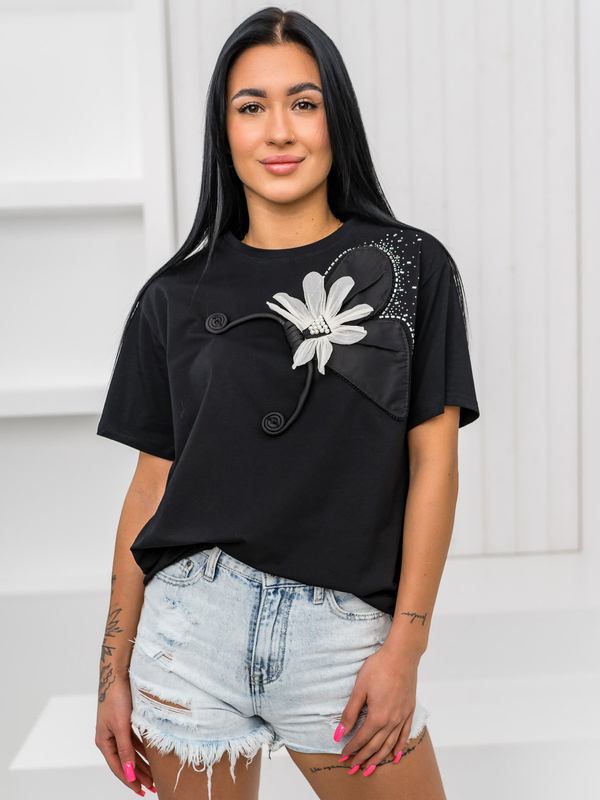 Femme T-shirt imprimé Noir Bolf 96T633