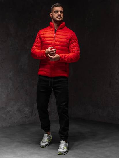 Homme Blouson de transition matelassé Rouge Bolf 13007A1