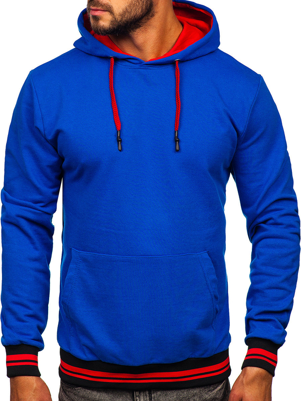 Sweat-shirt à capuche pour homme bleu cobalt Bolf 145369