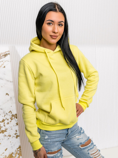 Femme Sweat-shirt kangourou Jaune-Neon Bolf W02A1