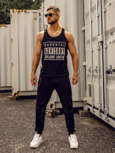 Homme Débardeur imprimé Noir Bolf 14855A