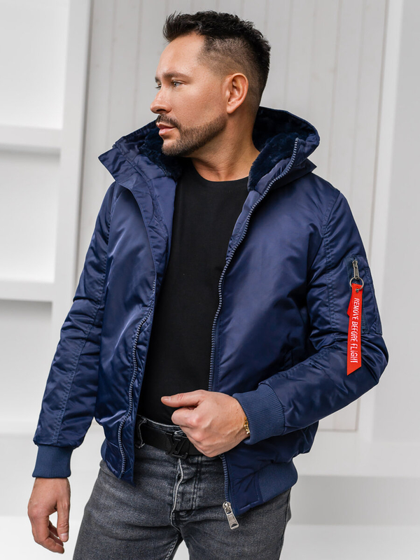 Homme Blouson d'hiver Bleu foncé Bolf 2120A1