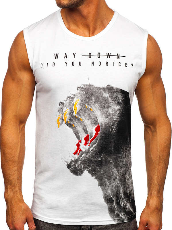 Tank top avec imprimé blanc Bolf 14808