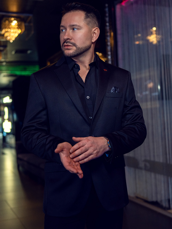 Veste casual pour homme, noire, Bolf 026A