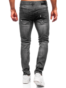 Homme Pantalon en jean slim fit Noir Bolf MP0137N
