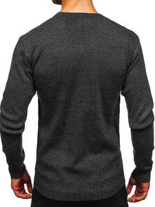 Homme Pull uni col V Graphite Bolf S8725