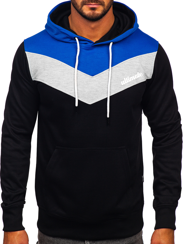 Homme Sweat-shirt imprimé à capuche Bleu moyen Bolf W3878