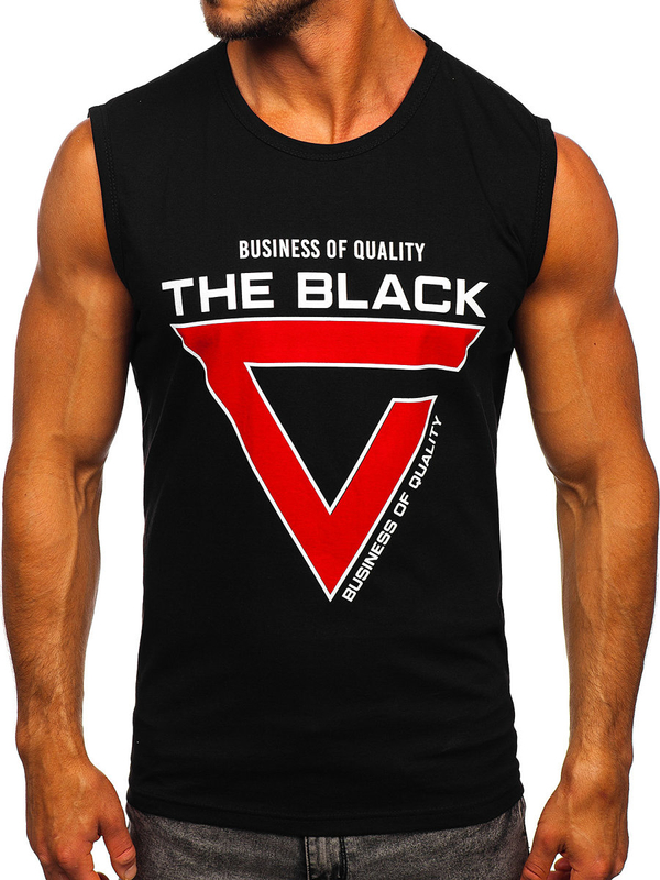 Débardeur imprimé noir Bolf 14816