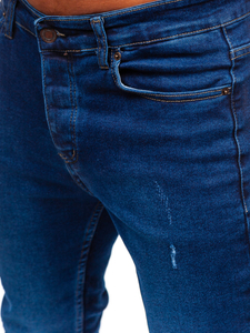 Homme Pantalon en jean slim fit Bleu foncé Bolf 6736