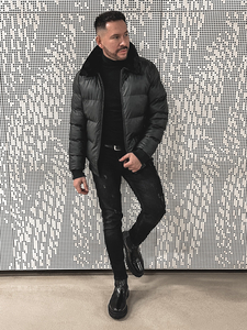 Homme Blouson d'hiver matelassée Noir Bolf M8301