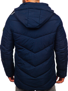 Blouson d'hiver matelassé pour homme bleu foncé Bolf 22M55