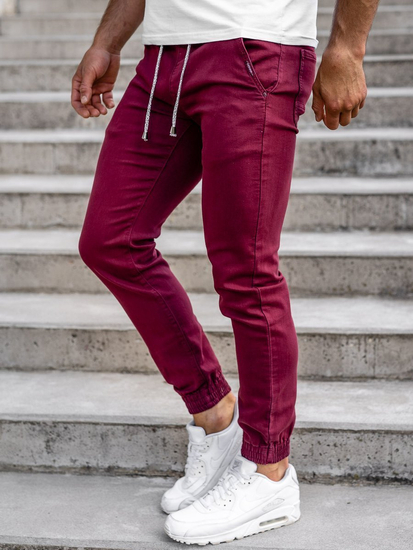 Pantalon jogger bordeaux pour homme Bolf CT8808