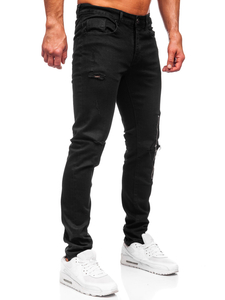 Homme Pantalon en jean slim fit Noir Bolf MP0087N